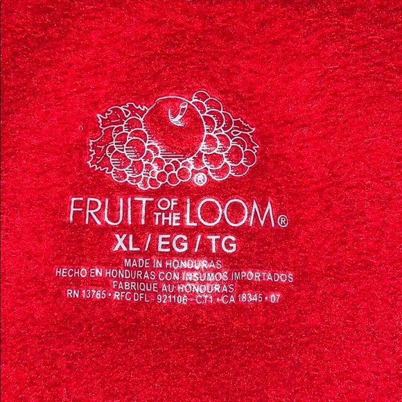 A red Crop top hoodie. - Picture 2 of 2